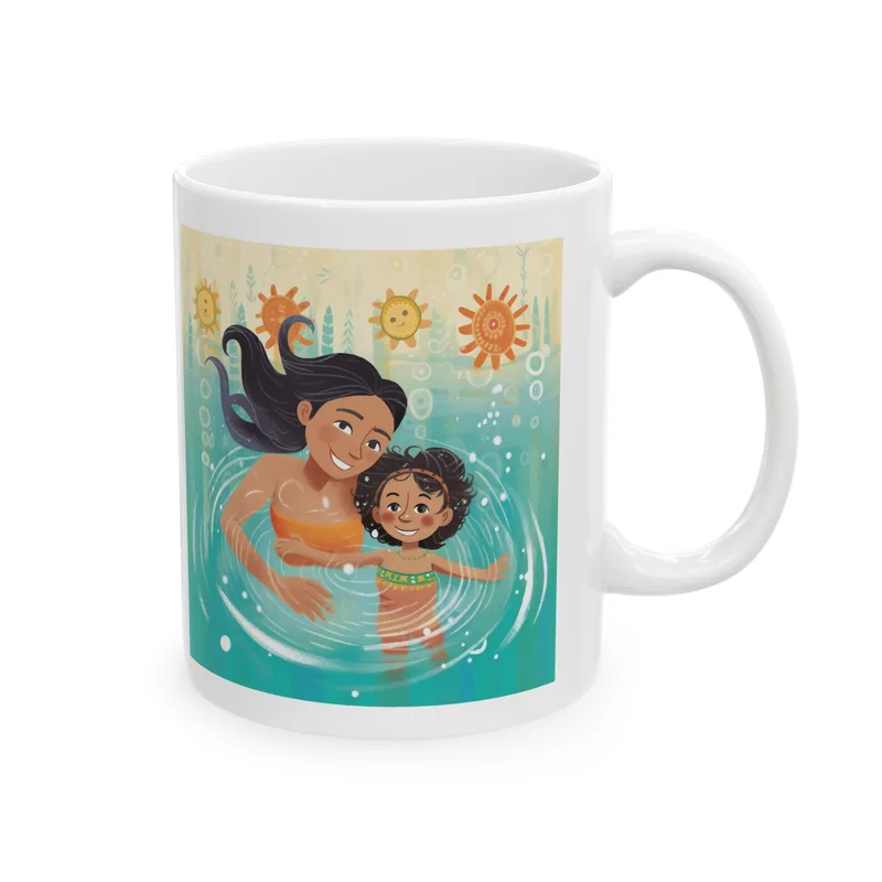 Often we go swimming!, ceramic mug, 11 oz